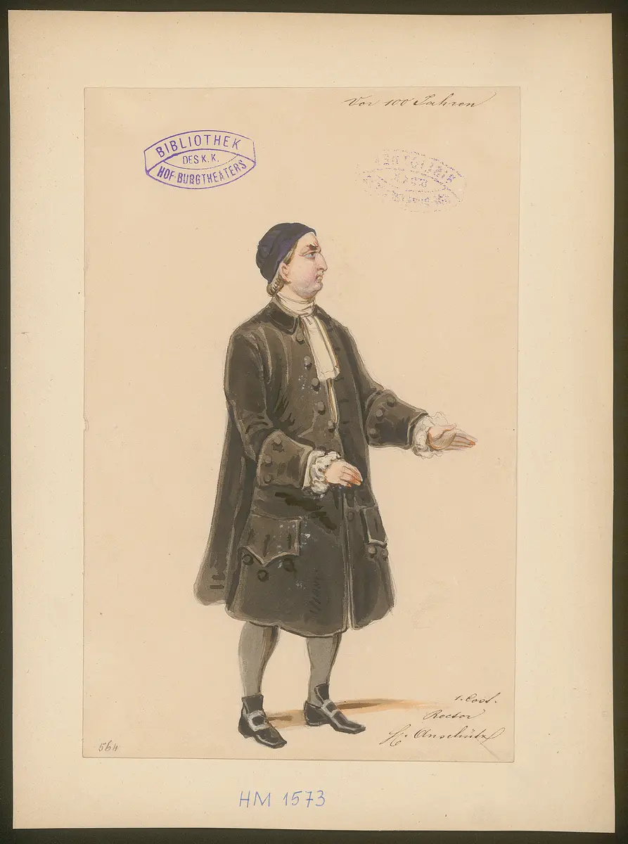 Vor hundert Jahren, Titel der Serie: Figurinen des k.k. Hof-Burgtheaters