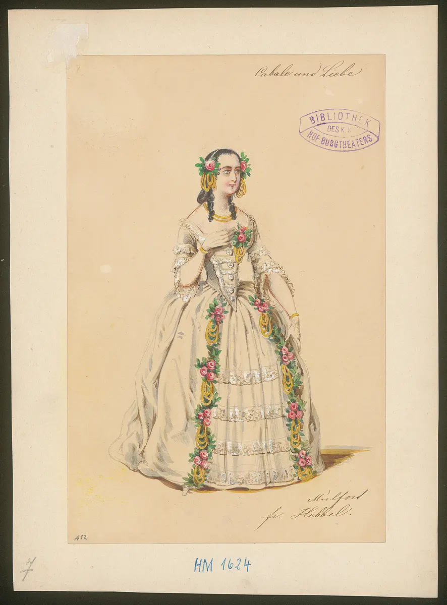 Kabale und Liebe, Titel der Serie: Figurinen des k.k. Hof-Burgtheaters