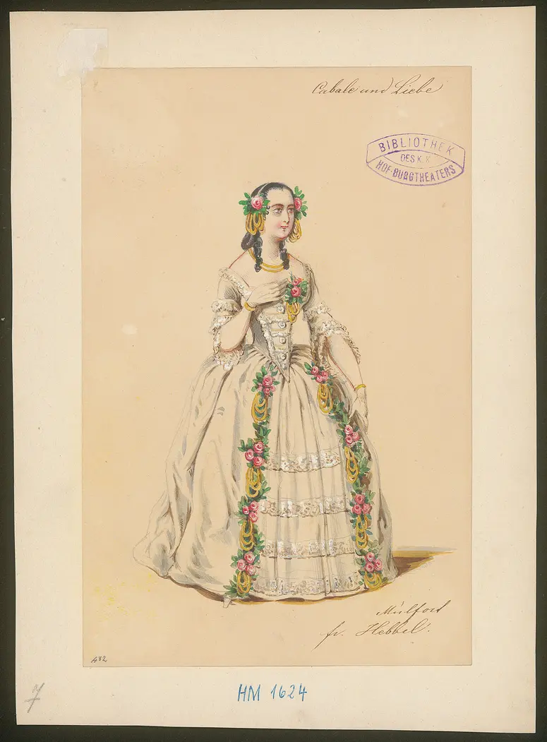 Kabale und Liebe, Titel der Serie: Figurinen des k.k. Hof-Burgtheaters