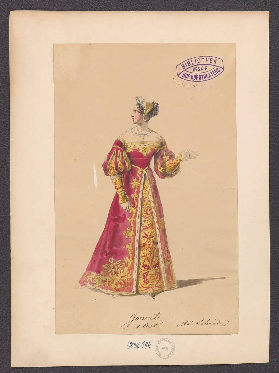 König Lear, Originaltitel: King Lear, Titel der Serie: Figurinen des k.k. Hof-Burgtheaters