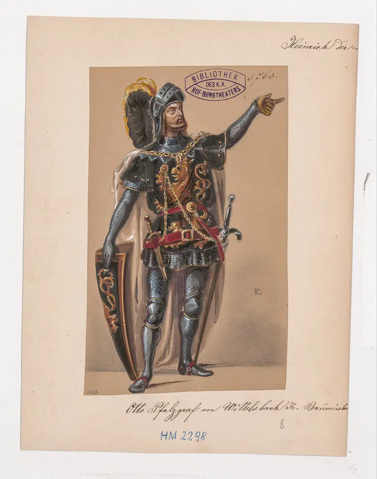 Heinrich der Löwe, Titel der Serie: Figurinen des k.k. Hof-Burgtheaters