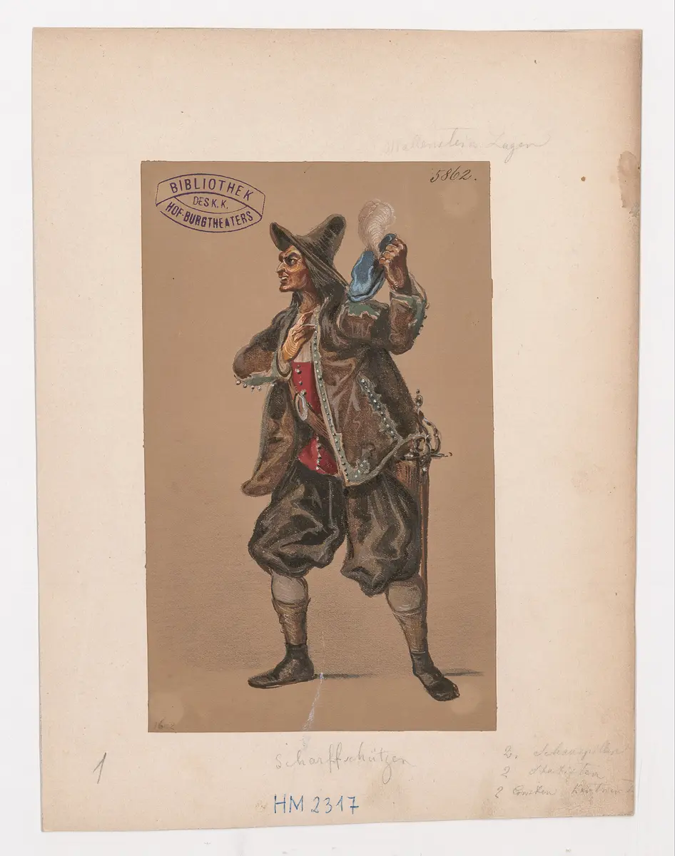 Wallensteins Lager, Titel der Serie: Figurinen des k.k. Hof-Burgtheaters