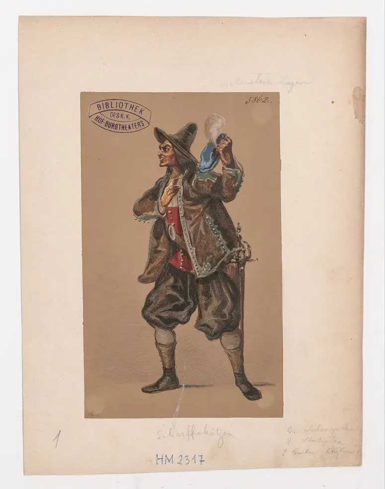 Wallensteins Lager, Titel der Serie: Figurinen des k.k. Hof-Burgtheaters