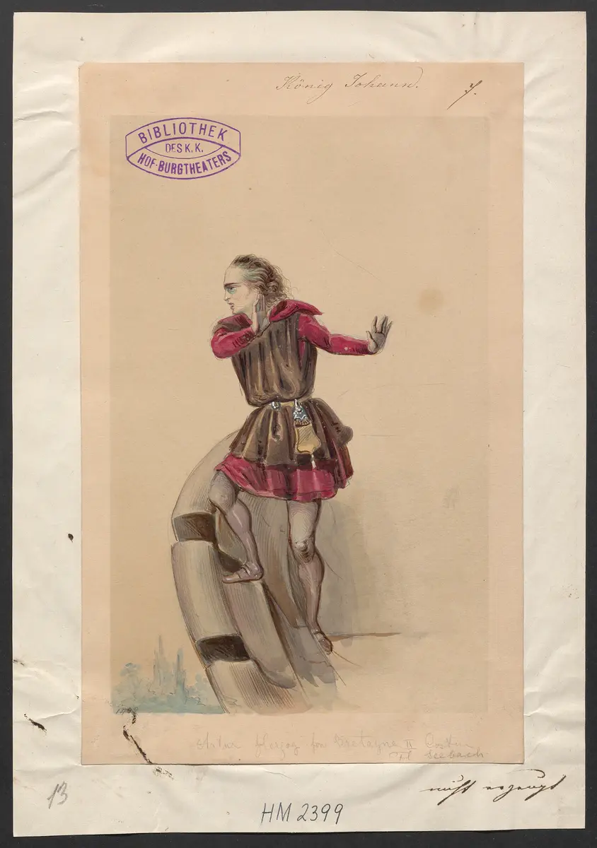 König Johann, Originaltitel: King John, Titel der Serie: Figurinen des k.k. Hof-Burgtheaters