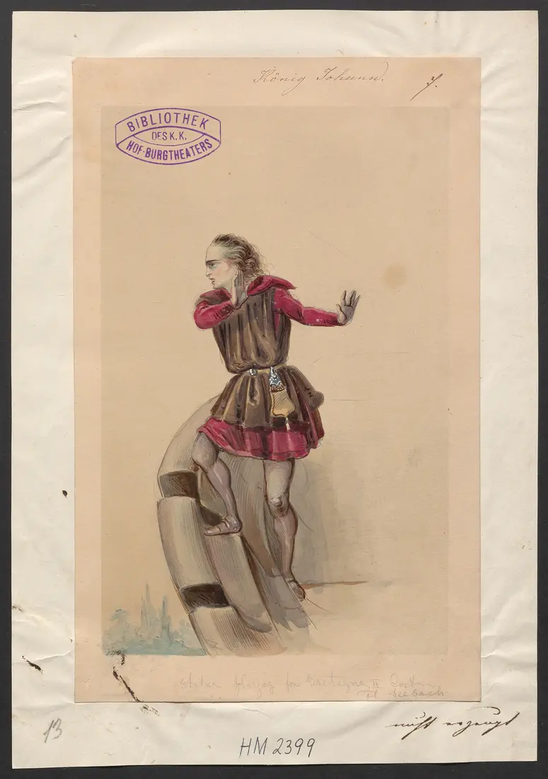 König Johann, Originaltitel: King John, Titel der Serie: Figurinen des k.k. Hof-Burgtheaters