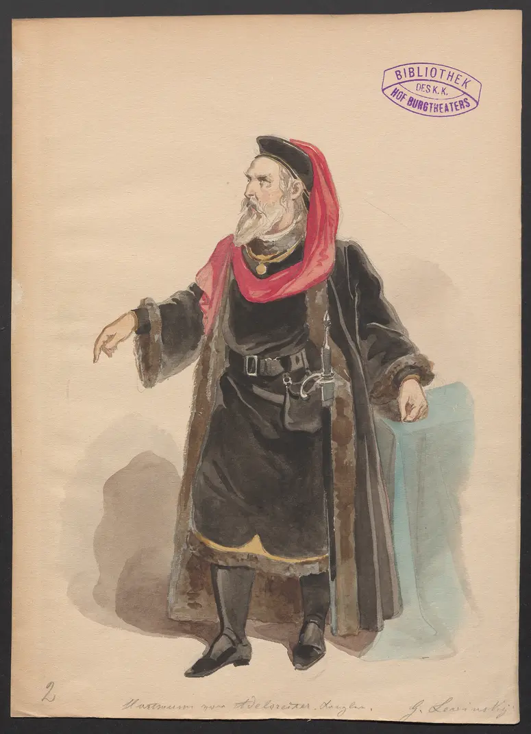 Herzog Albrecht, Titel der Serie: Figurinen des k.k. Hof-Burgtheaters