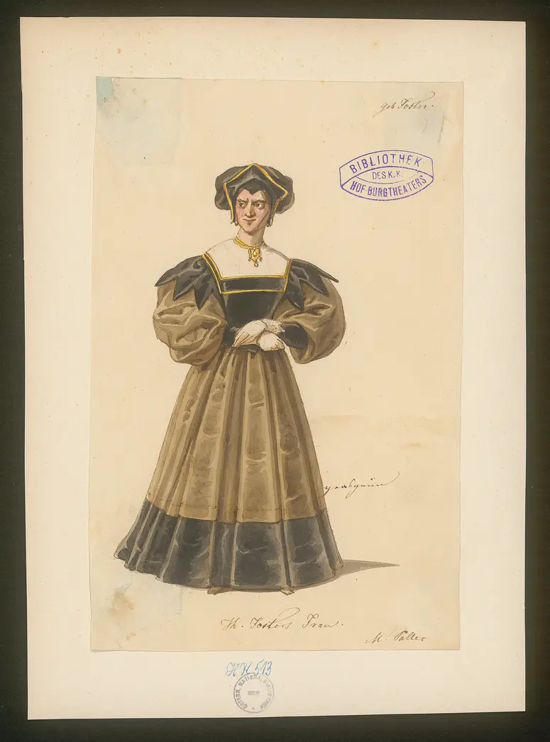 Gebrüder Foster, oder Das Glück mit seinen Launen, Titel der Serie: Figurinen des k.k. Hof-Burgtheaters