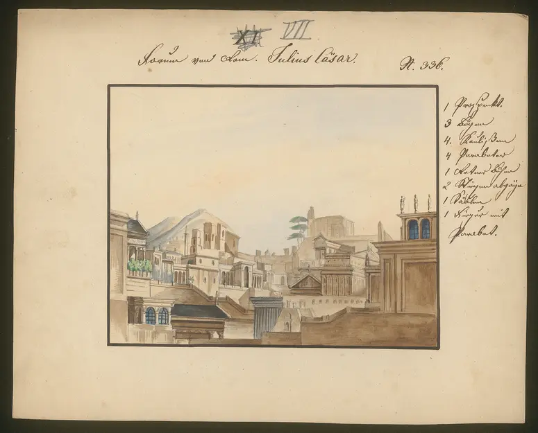 Julius Cäsar, Titel der Serie: Dekorationsfundus der Hoftheater (Altbestand aus der ersten Hälfte des 19. Jh.)