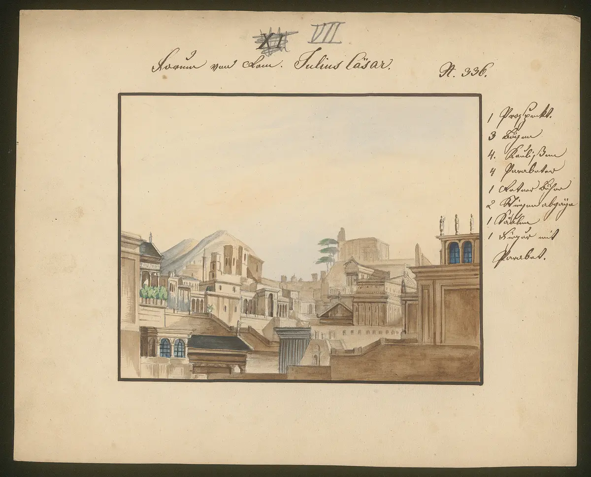 Julius Cäsar, Titel der Serie: Dekorationsfundus der Hoftheater (Altbestand aus der ersten Hälfte des 19. Jh.)