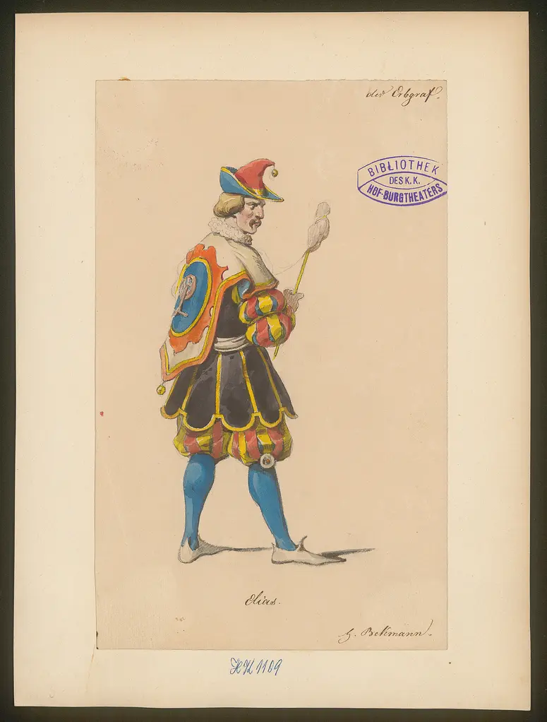 Der Erbgraf, Titel der Serie: Figurinen des k.k. Hof-Burgtheaters