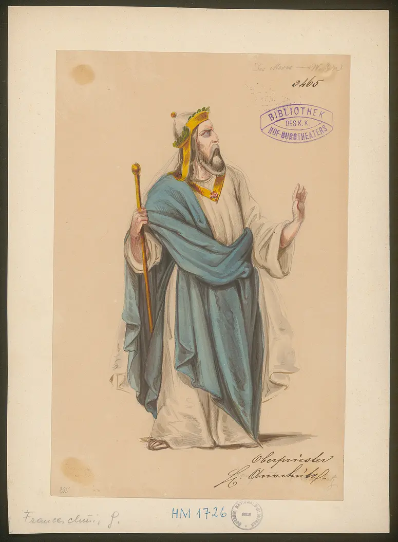 Des Meeres und der Liebe Wellen, Titel der Serie: Figurinen des k.k. Hof-Burgtheaters