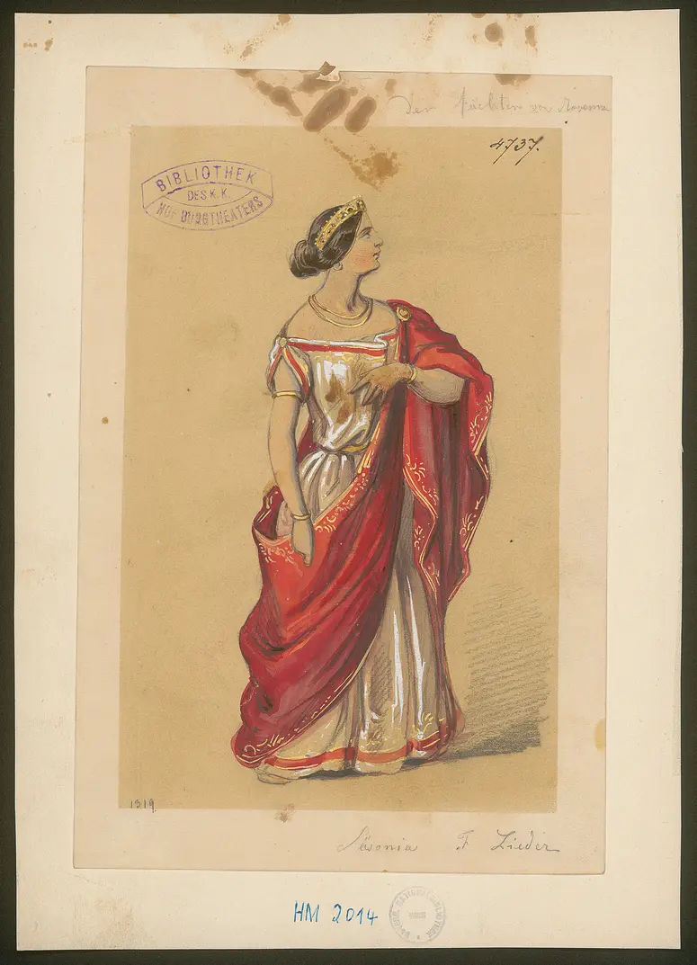 Der Fechter von Ravenna, Titel der Serie: Figurinen des k.k. Hof-Burgtheaters