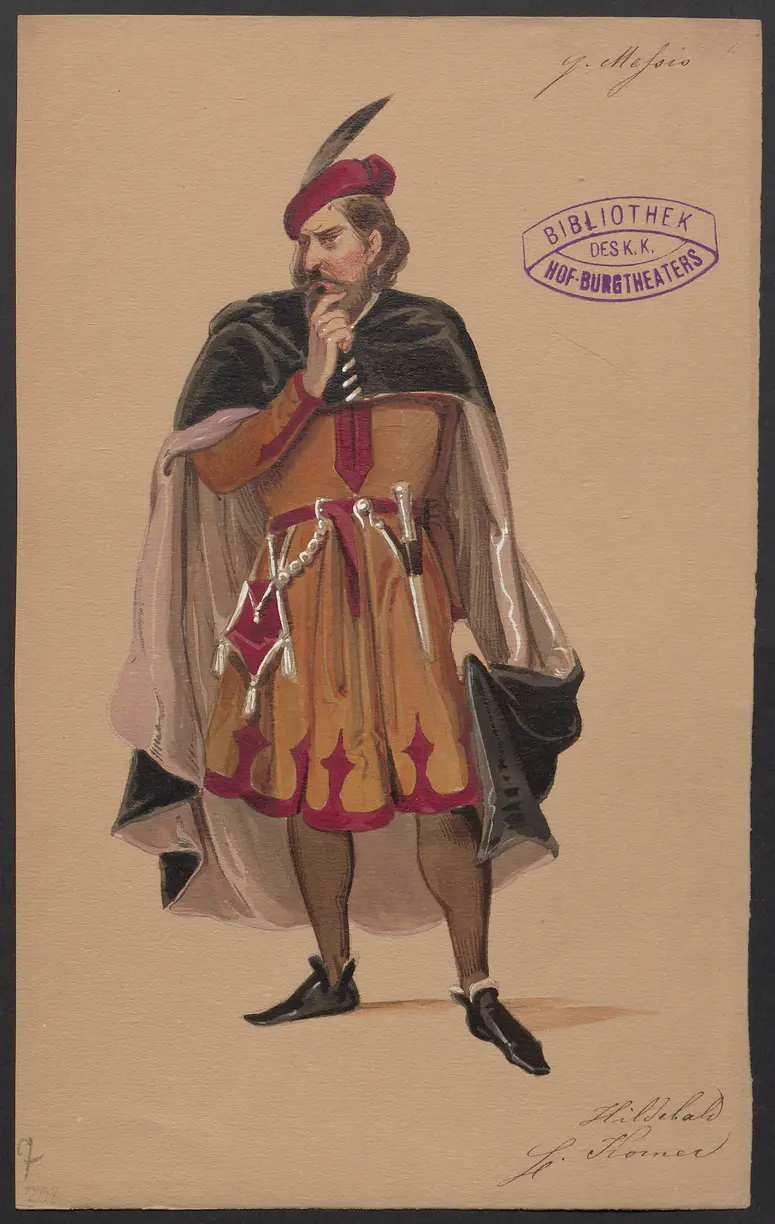 Quentin Messis, Titel der Serie: Figurinen des k.k. Hof-Burgtheaters