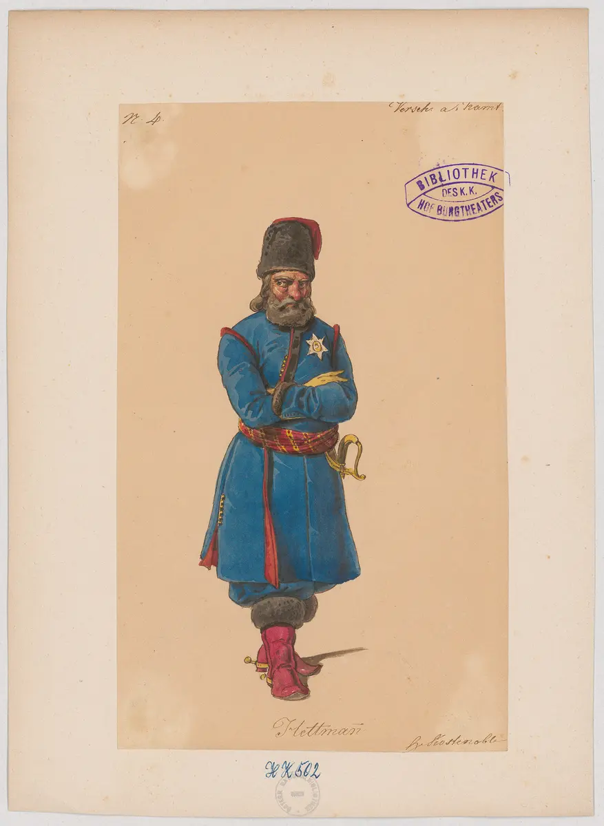 Graf Benjowsky, oder Die Verschwörung auf Kamtschatka, Titel der Serie: Figurinen des k.k. Hof-Burgtheaters