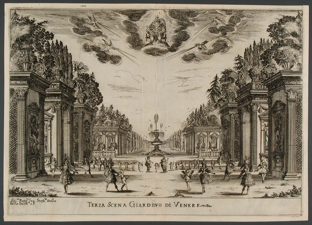 Le nozze degli dei, Titel in Vorlageform: Le nozze degli dei. Favola Dell Ab' Gio. Carlo Coppola Rappresentata in Musica in Firenze nelle reali nozze de serenis.mi Gran Duchi di Toschana Ferdinando II. e Vittoria Principessa d'Urbino