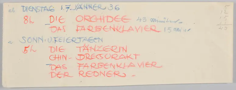 Programm Figurenspiegel 17.1.1936