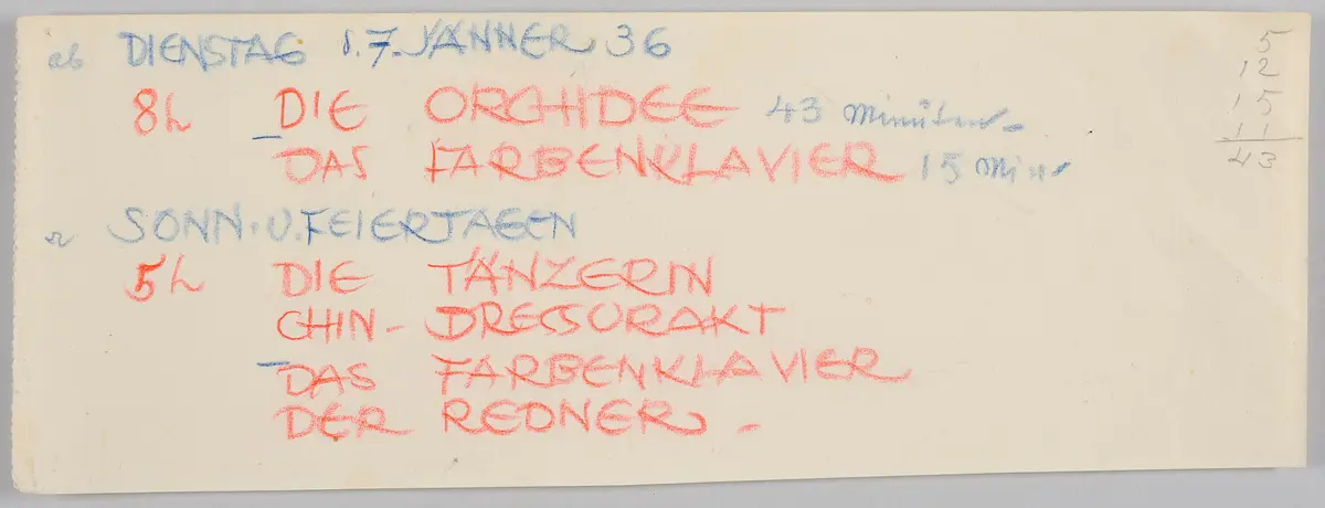 Programm Figurenspiegel 17.1.1936