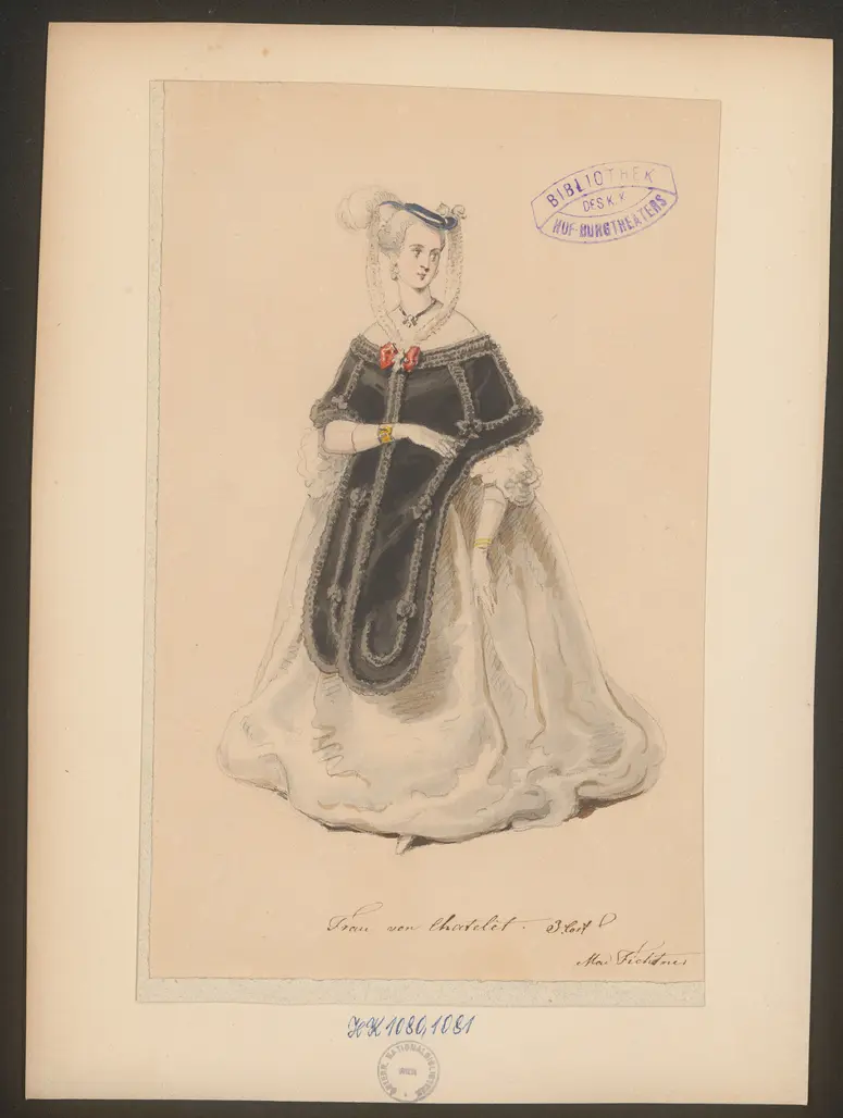 Die rote Schleife, Titel der Serie: Figurinen des k.k. Hof-Burgtheaters