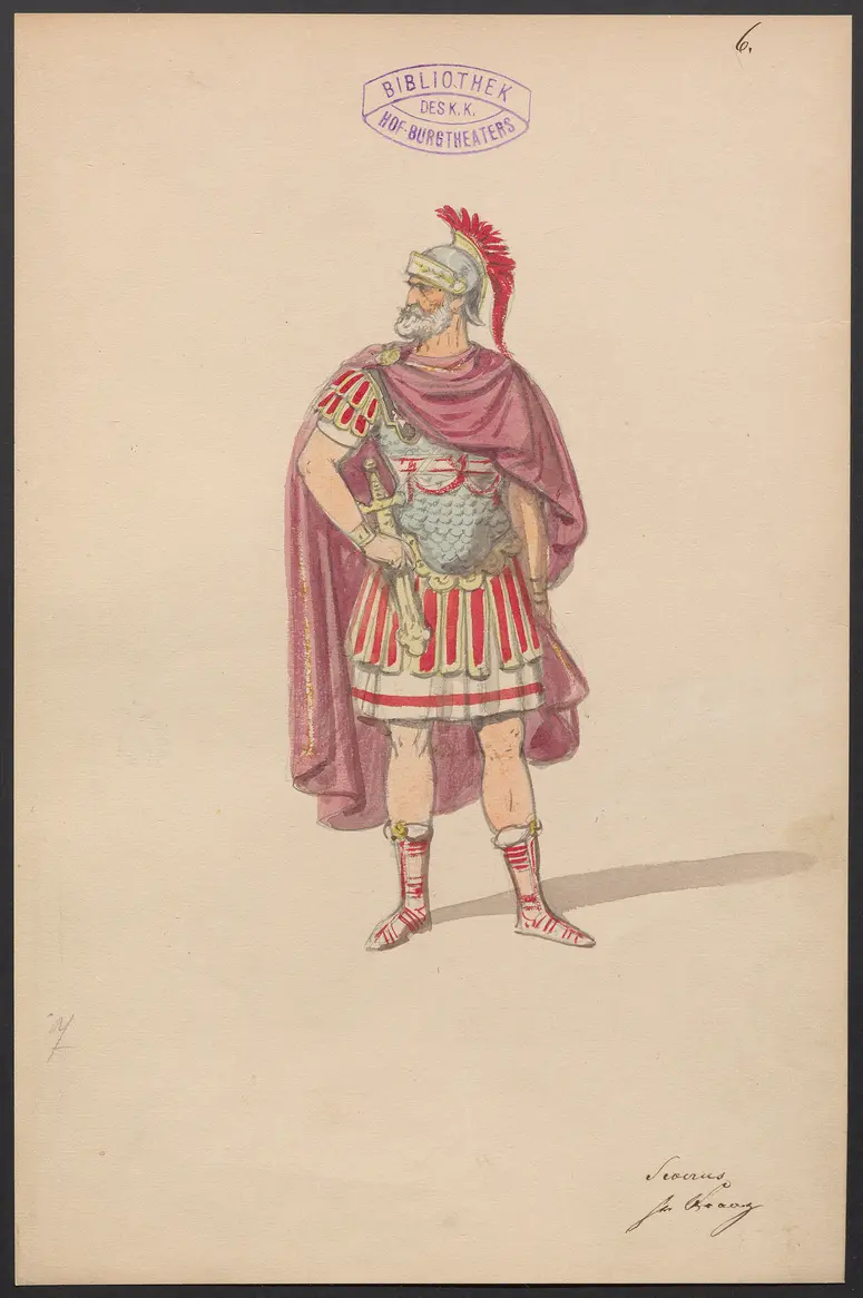Sophonisbe, Titel der Serie: Figurinen des k.k. Hof-Burgtheaters