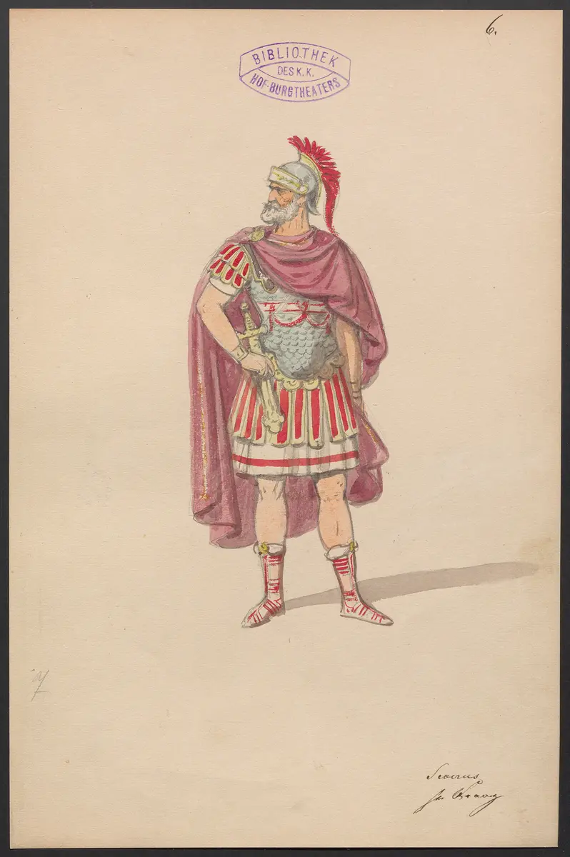 Sophonisbe, Titel der Serie: Figurinen des k.k. Hof-Burgtheaters