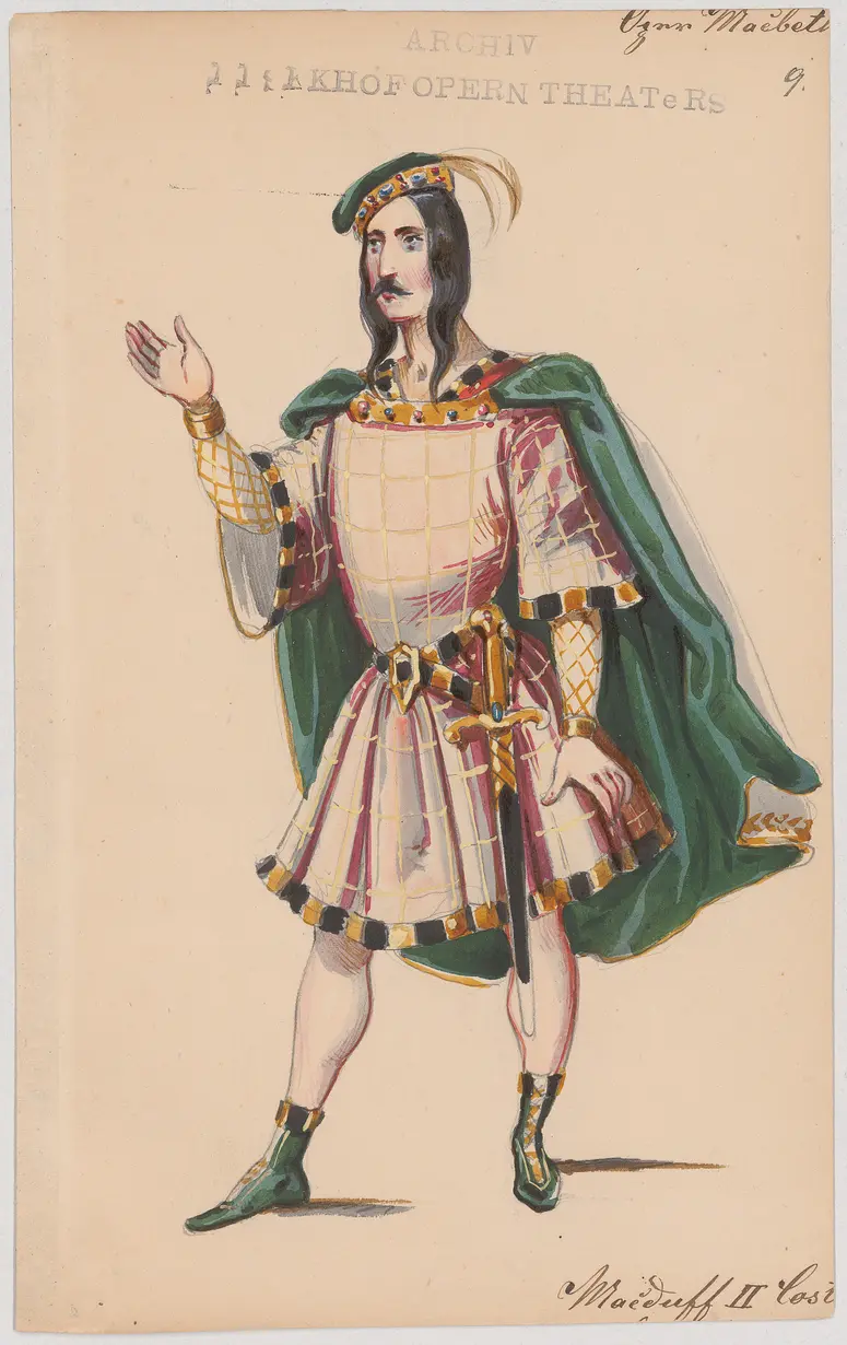 Macbeth, Titel der Serie: Figurinen des k.k. Hofoperntheaters