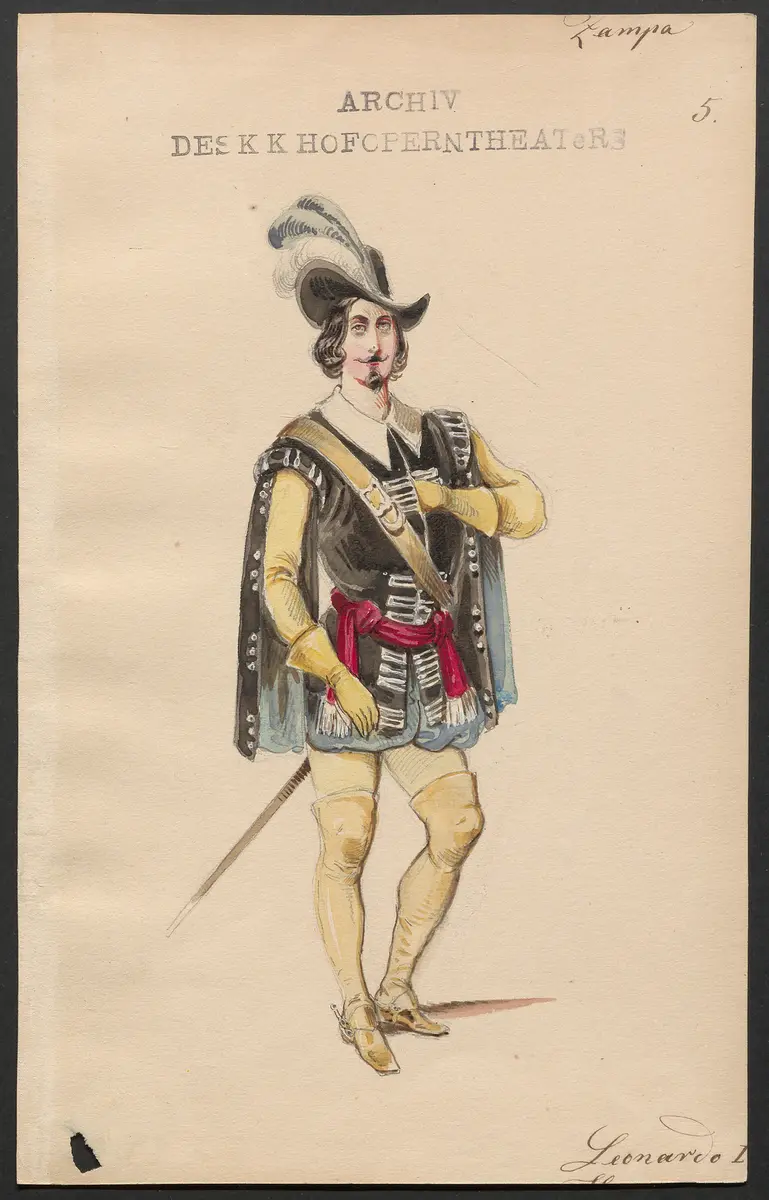 Zampa, oder Die Marmorbraut, Originaltitel: Zampa, ou La fiancée de marbre, Titel der Serie: Figurinen des k.k. Hofoperntheaters