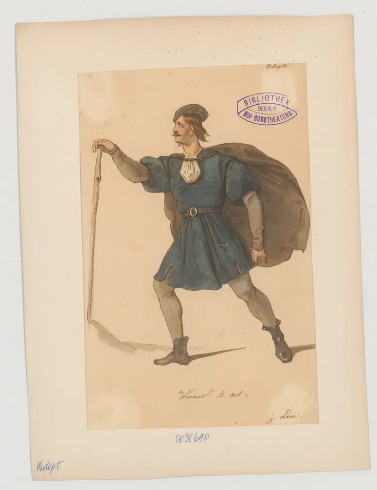 Der Adept, Titel der Serie: Figurinen des k.k. Hof-Burgtheaters