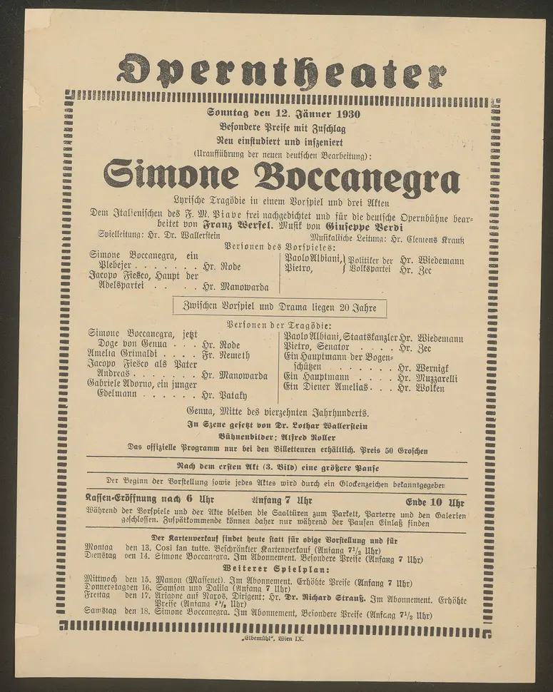 Simone Boccanegra, Alternativtitel: Simon Boccanegra