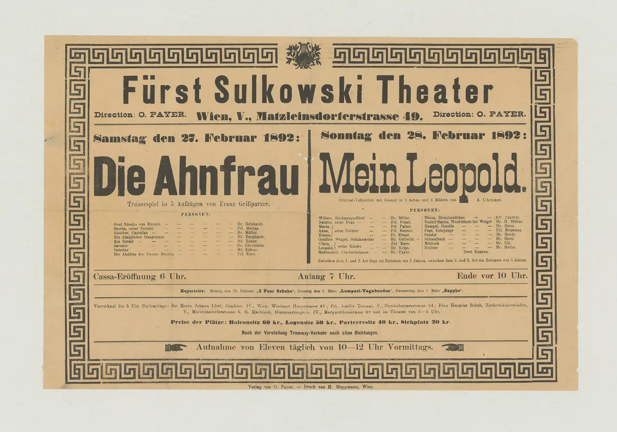 Die Ahnfrau, Mein Leopold