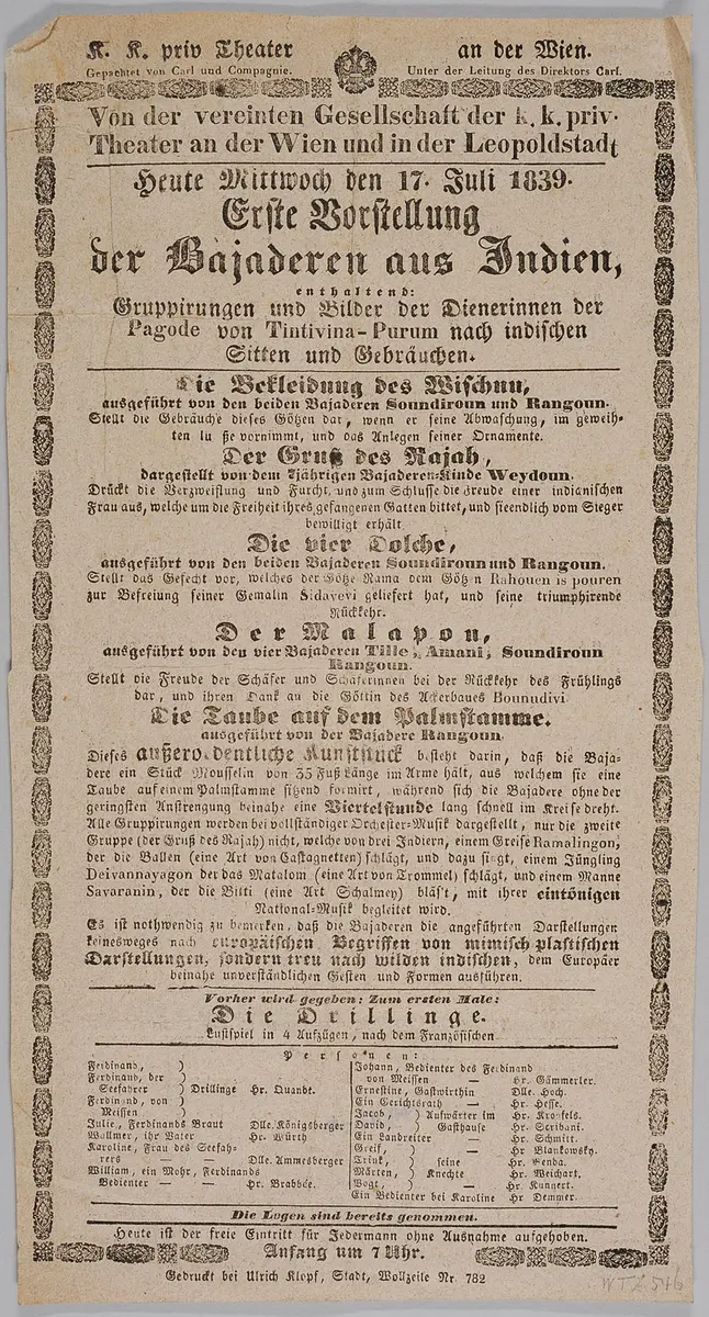 Die Bajaderen aus Indien, Die Drillinge