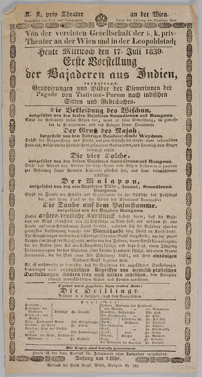 Die Bajaderen aus Indien, Die Drillinge