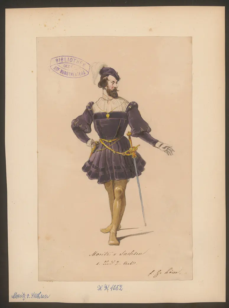 Moritz von Sachsen, Titel der Serie: Figurinen des k.k. Hof-Burgtheaters