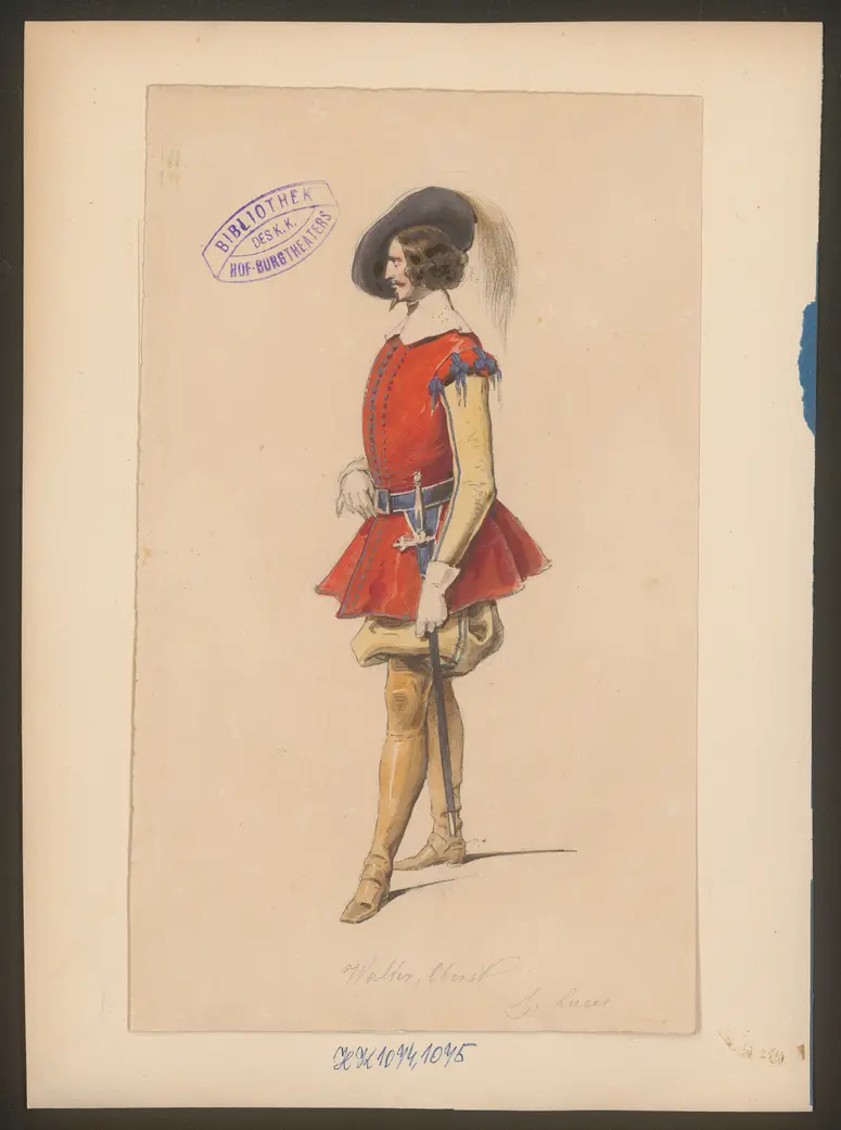 Dina, Titel der Serie: Figurinen des k.k. Hof-Burgtheaters