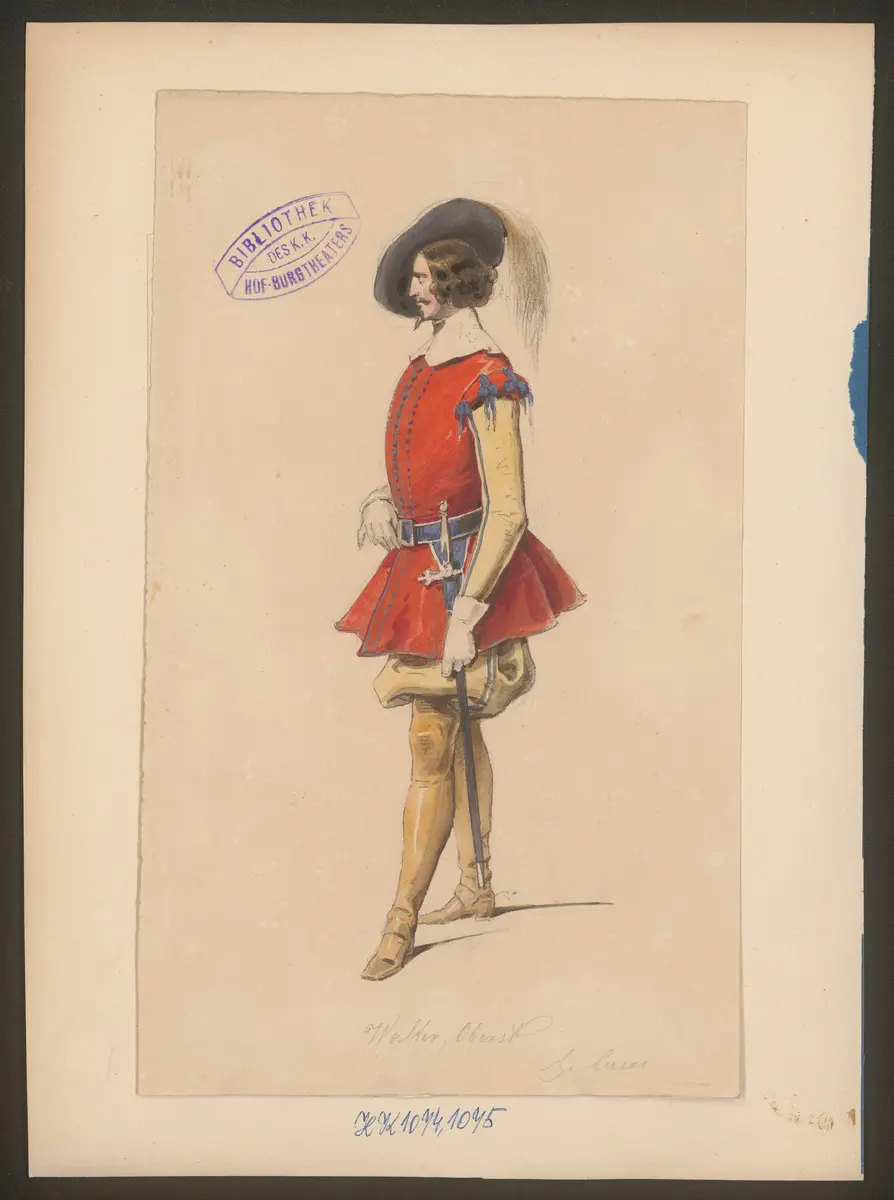 Dina, Titel der Serie: Figurinen des k.k. Hof-Burgtheaters