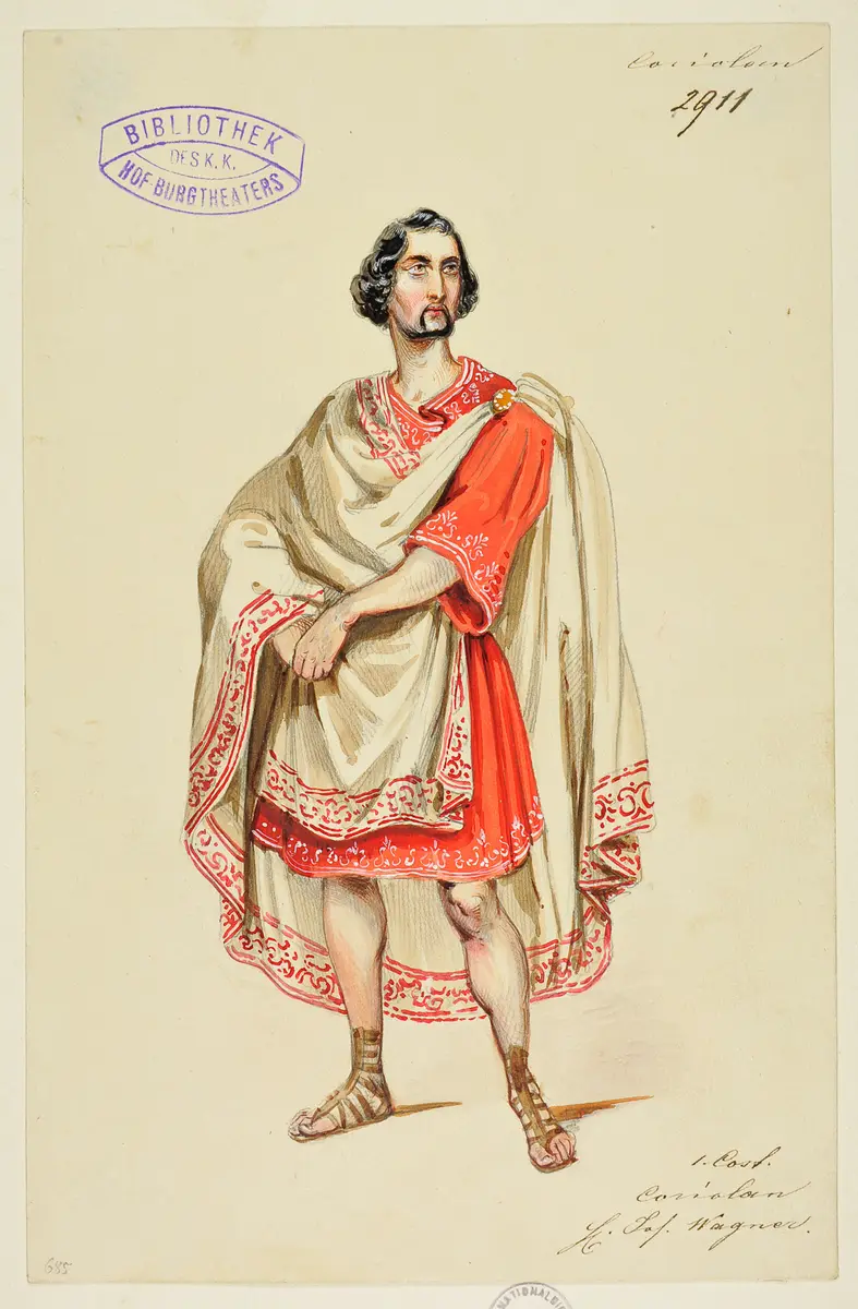 Coriolanus, Titel der Serie: Figurinen des k.k. Hof-Burgtheaters