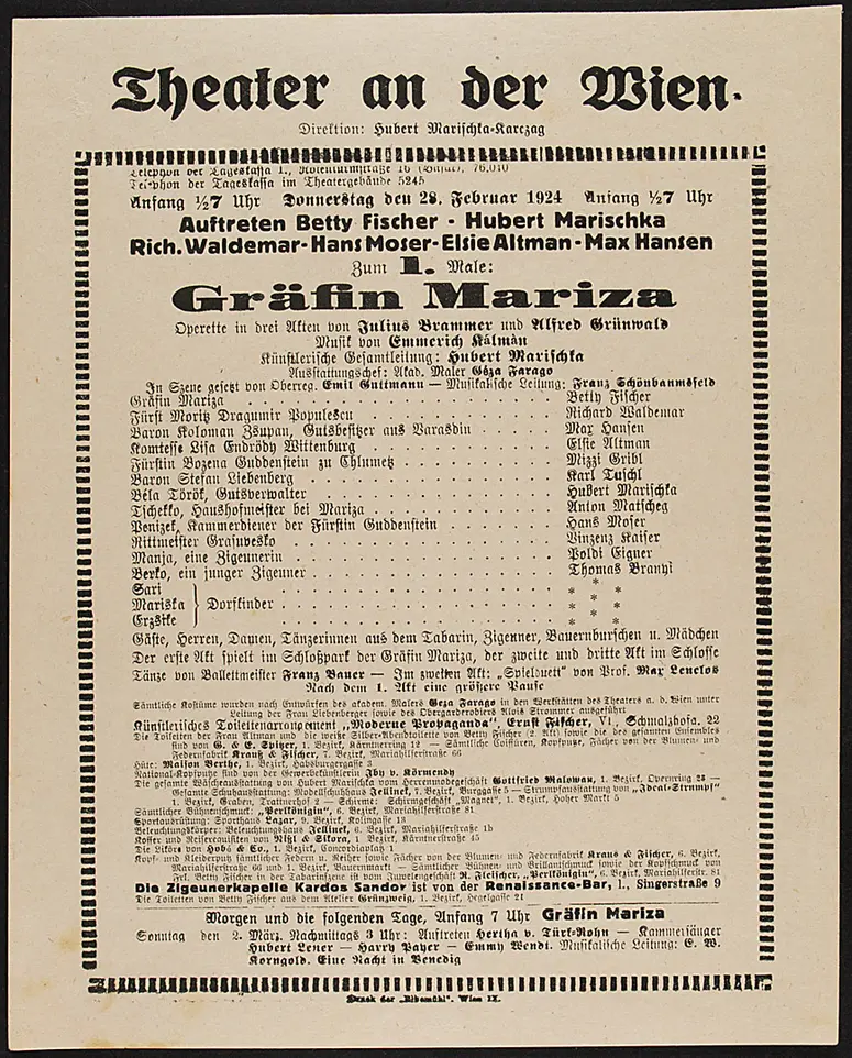 Gräfin Mariza
