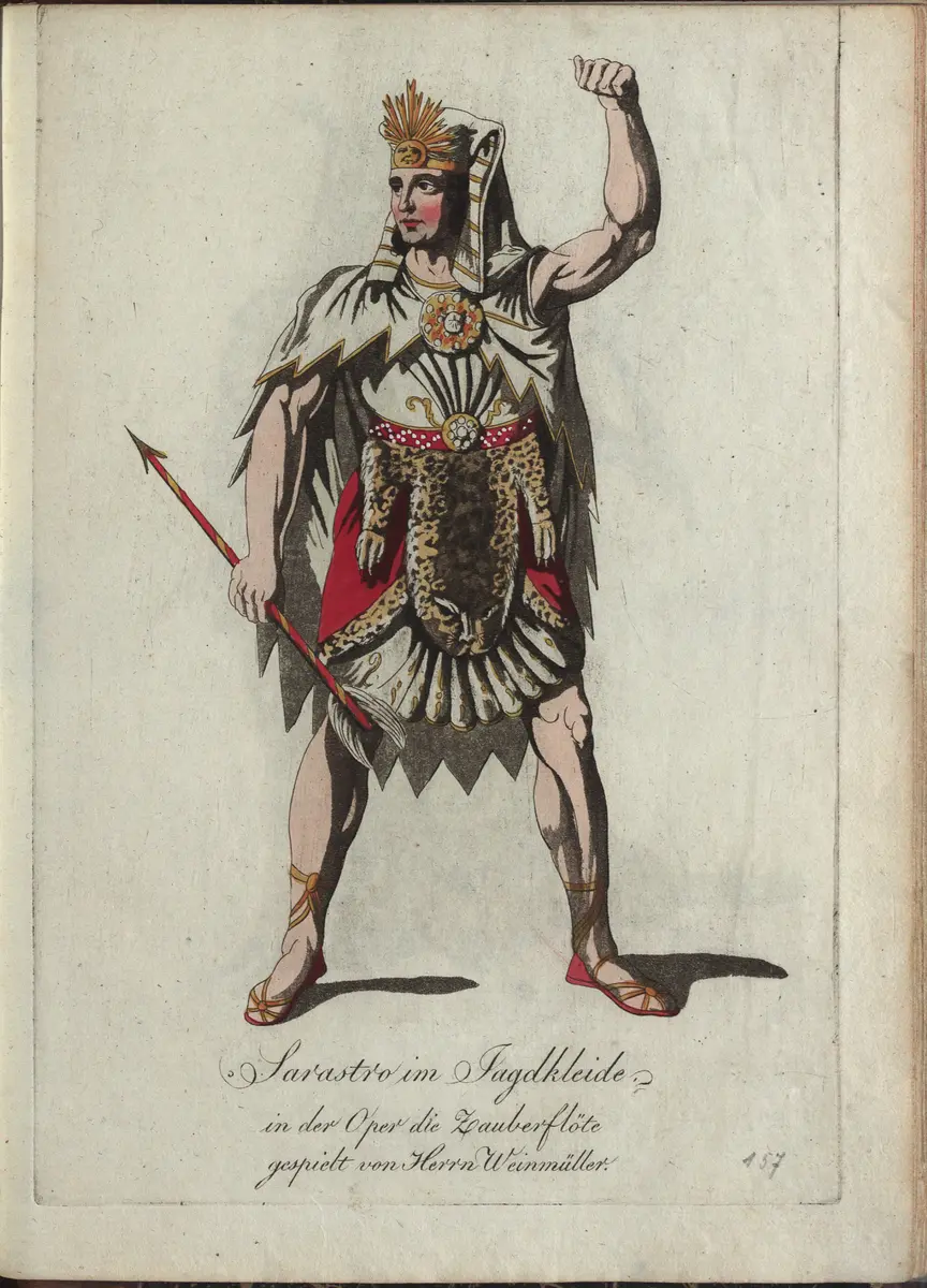 Die Zauberflöte, Titel der Serie: Auswahl schöner Costumes für Theater- und Ball-Anzüge