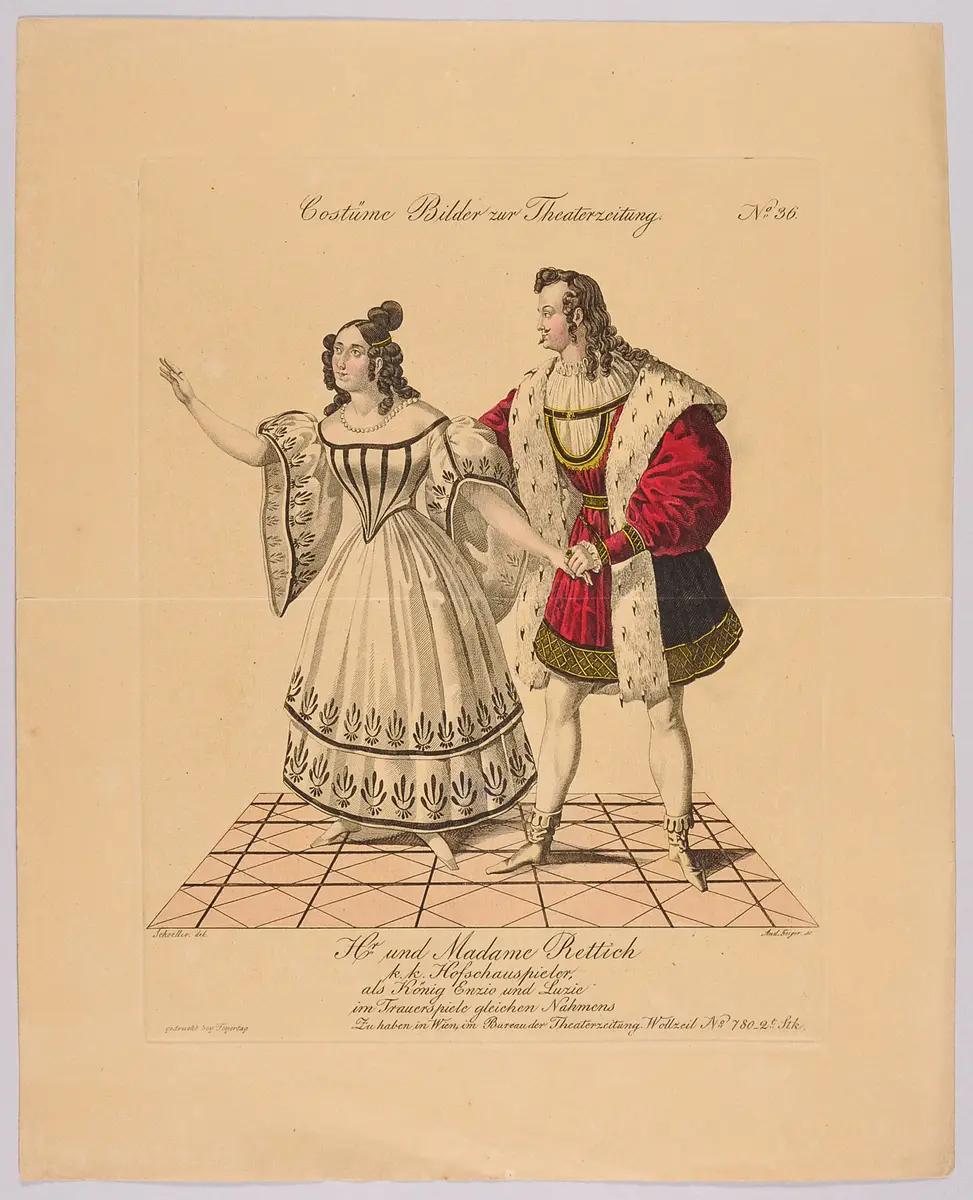 König Enzio, Titel der Serie: Costume-Bild, Name der Zeitschrift: Wiener Theaterzeitung
