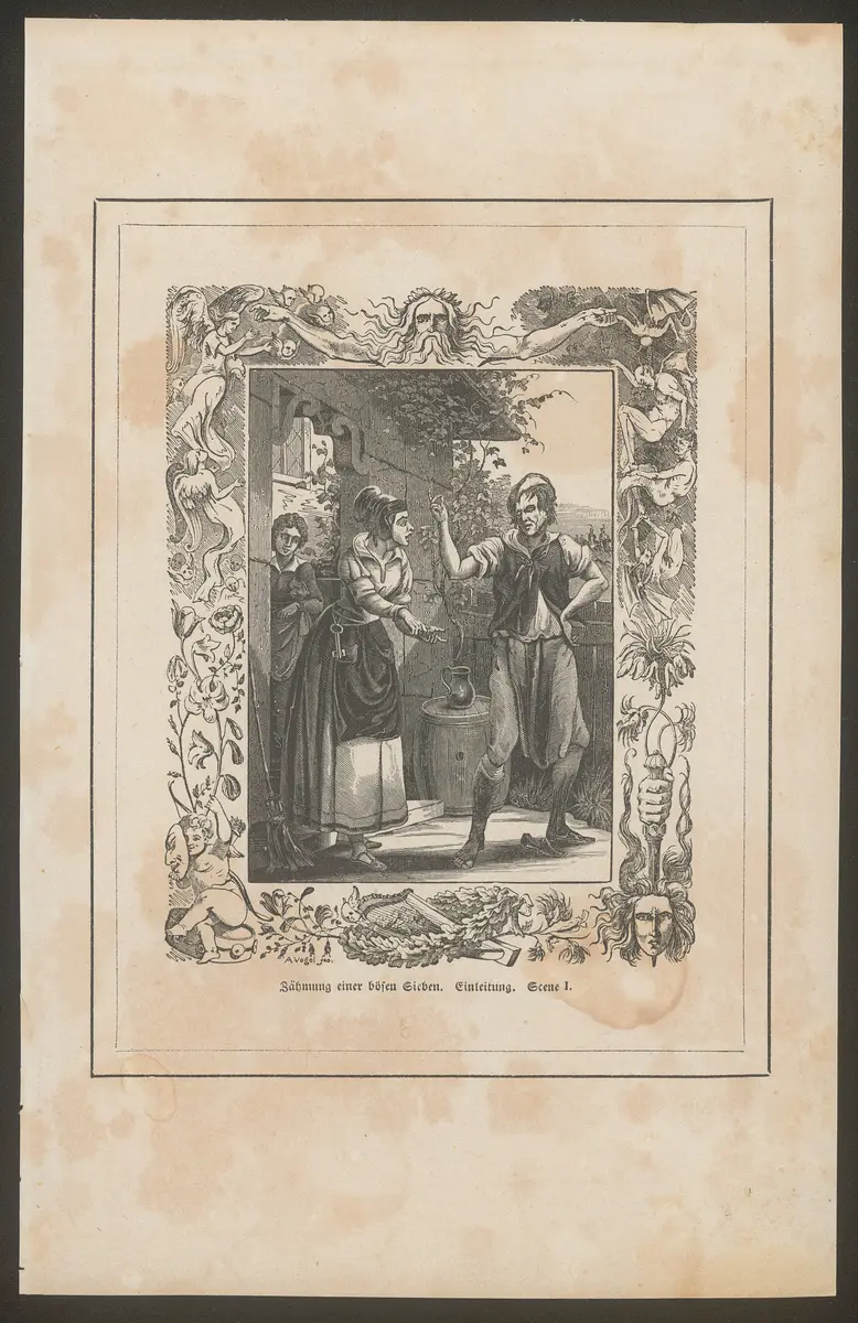 Der Widerspänstigen Zähmung, Alternativtitel: Der Widerspenstigen Zähmung, Titel in Vorlageform: Zähmung einer bösen Sieben