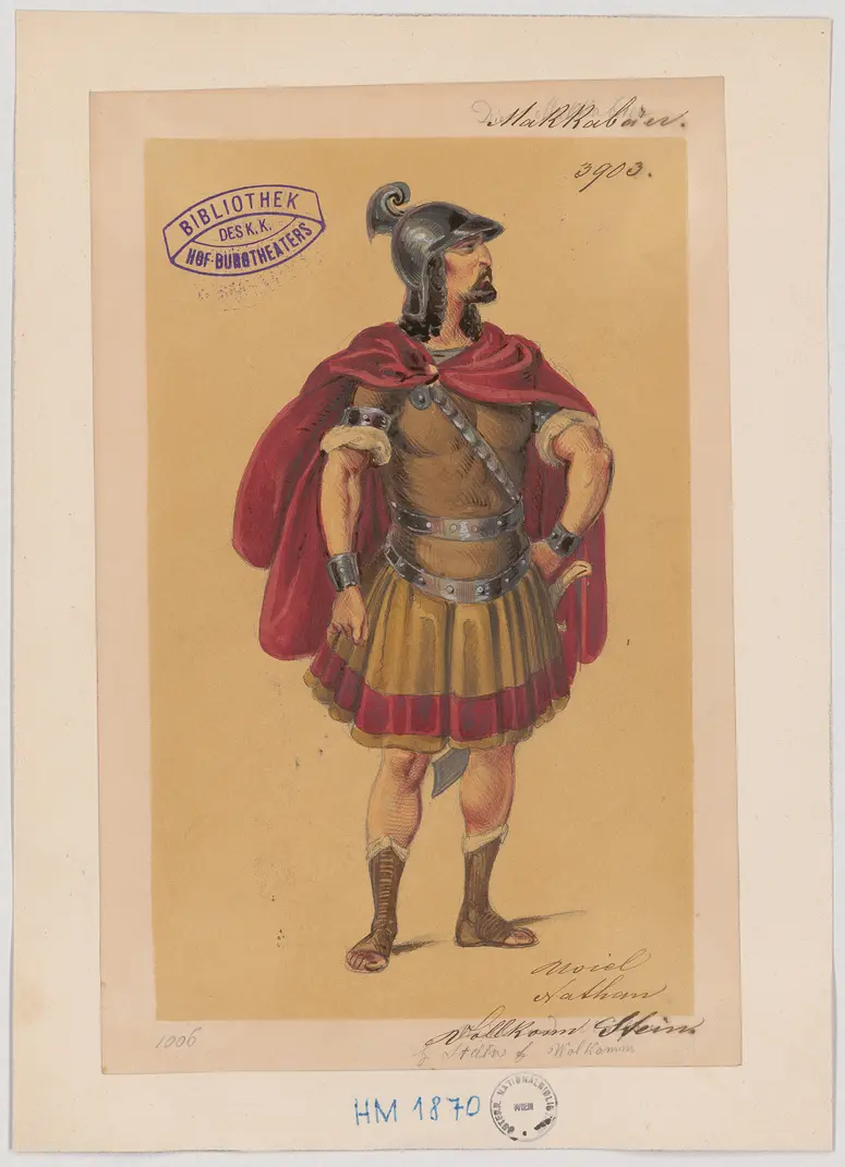 Die Makkabäer, Titel der Serie: Figurinen des k.k. Hof-Burgtheaters