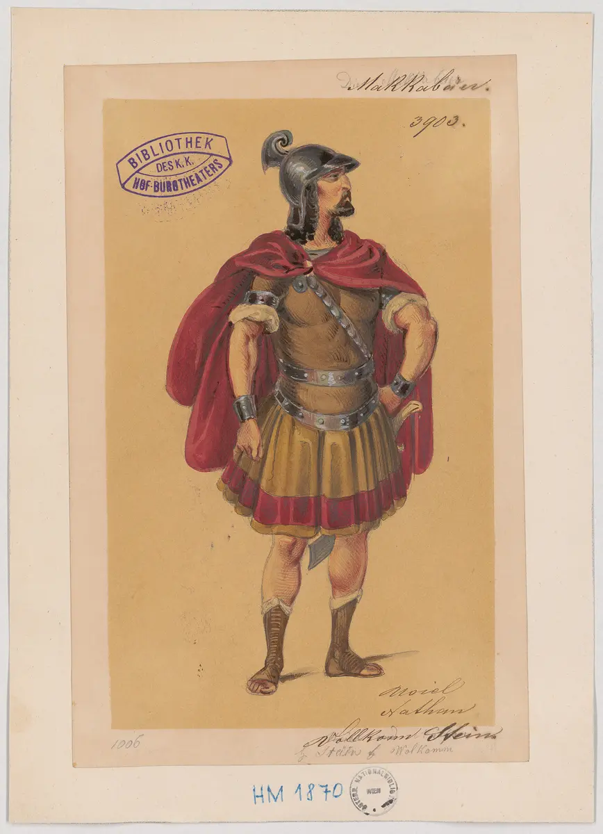 Die Makkabäer, Titel der Serie: Figurinen des k.k. Hof-Burgtheaters