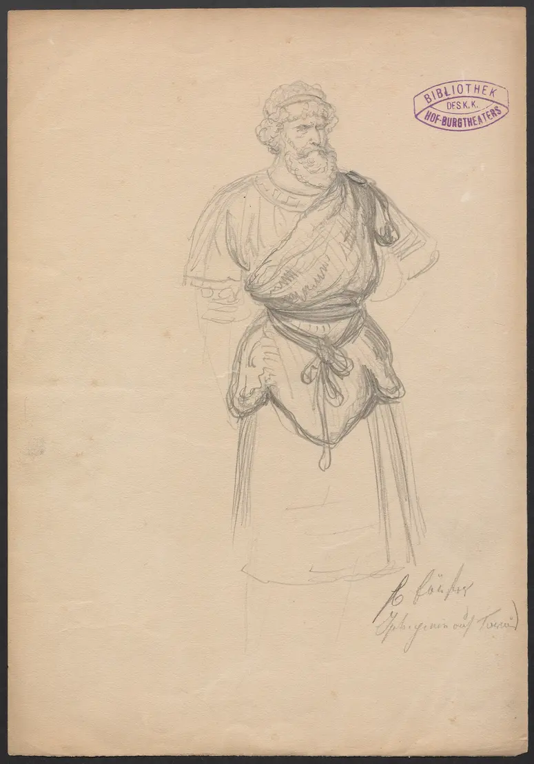 Iphigenie auf Tauris, Titel der Serie: Figurinen des k.k. Hof-Burgtheaters