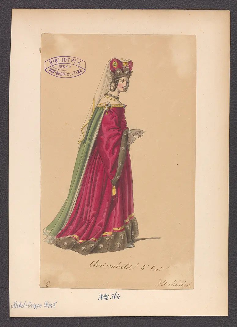 Der Nibelungenhort, Titel der Serie: Figurinen des k.k. Hof-Burgtheaters