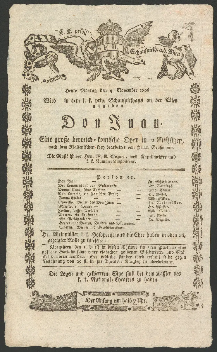Don Juan, Alternativtitel: Don Giovanni
