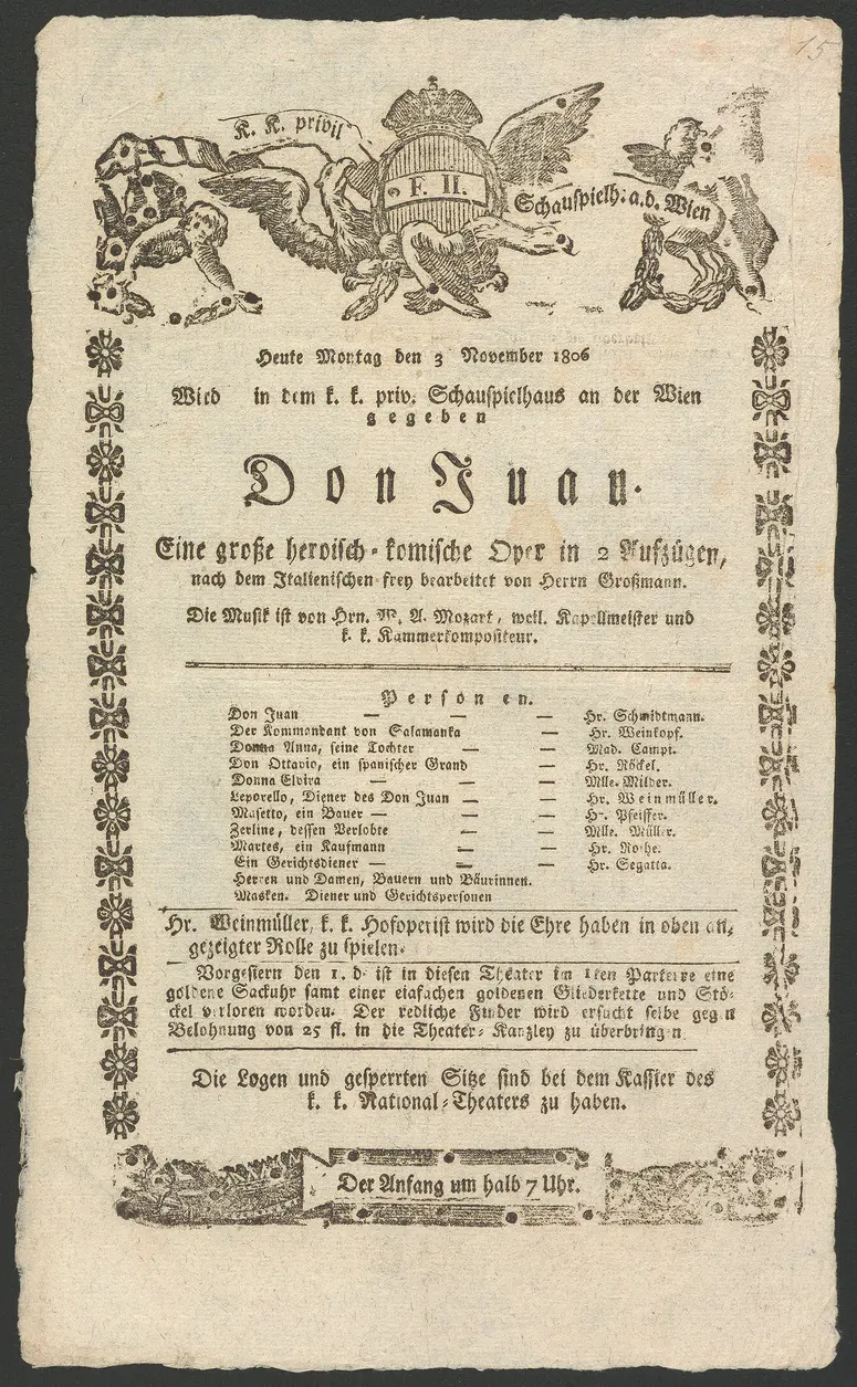 Don Juan, Alternativtitel: Don Giovanni