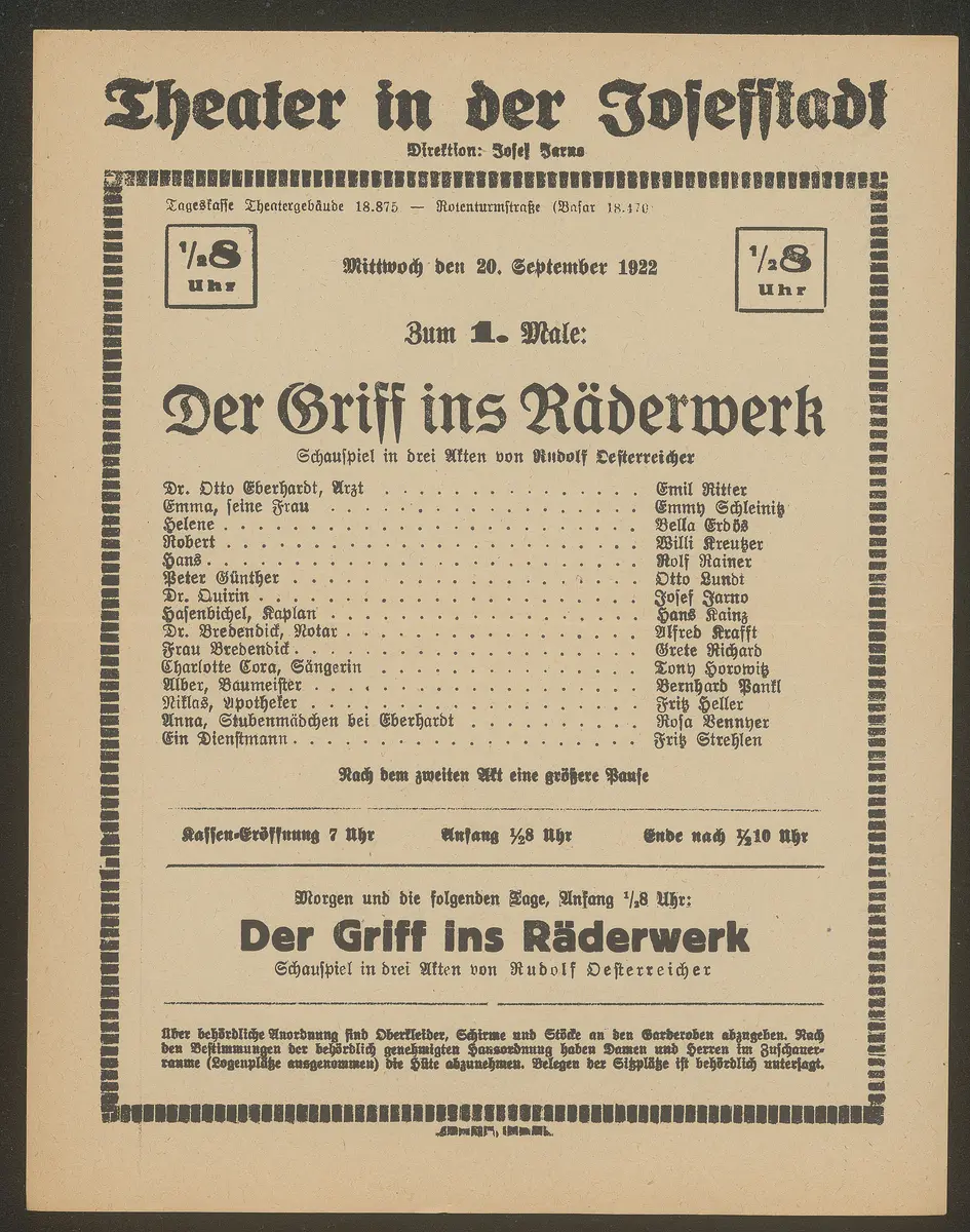 Der Griff ins Räderwerk