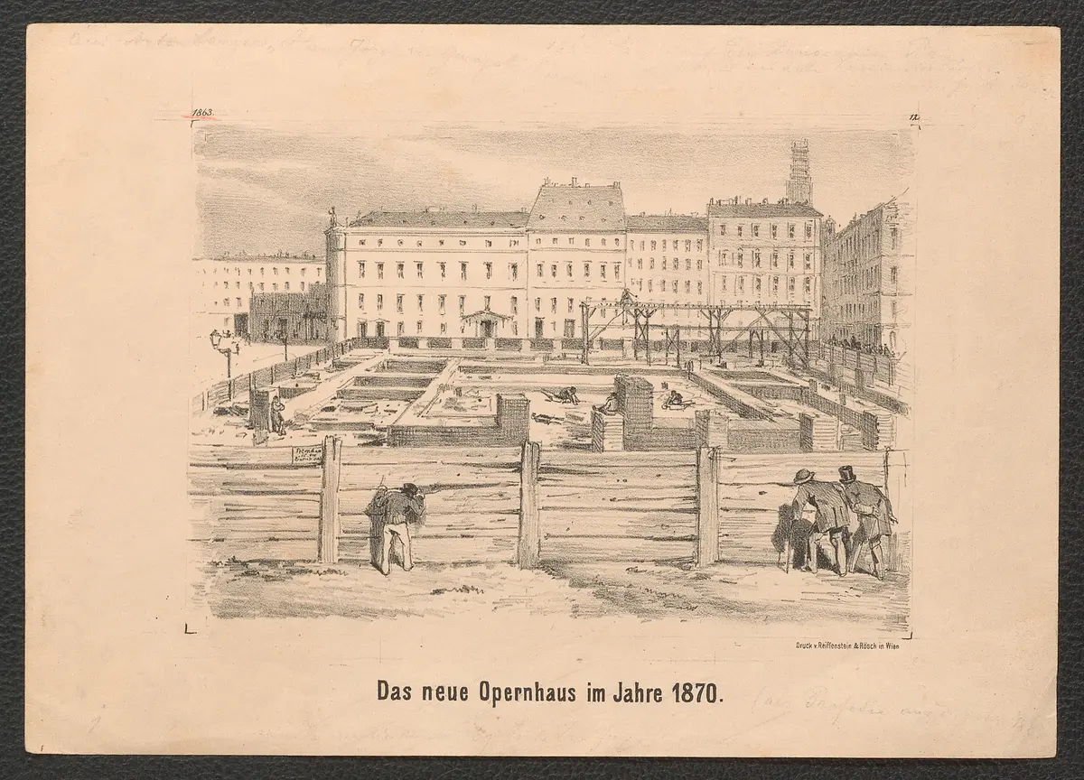 Das neue Opernhaus im Jahre 1870, Name der Zeitschrift: Hans-Jörgel von Gumpolskirchen, Weiterer Titel: Wien, Oper