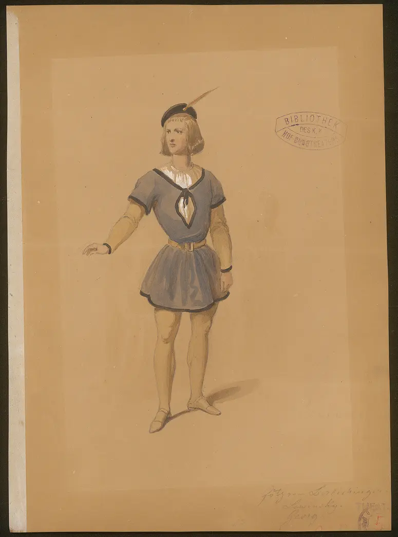 Götz von Berlichingen mit der eisernen Hand, Titel der Serie: Figurinen des k.k. Hof-Burgtheaters