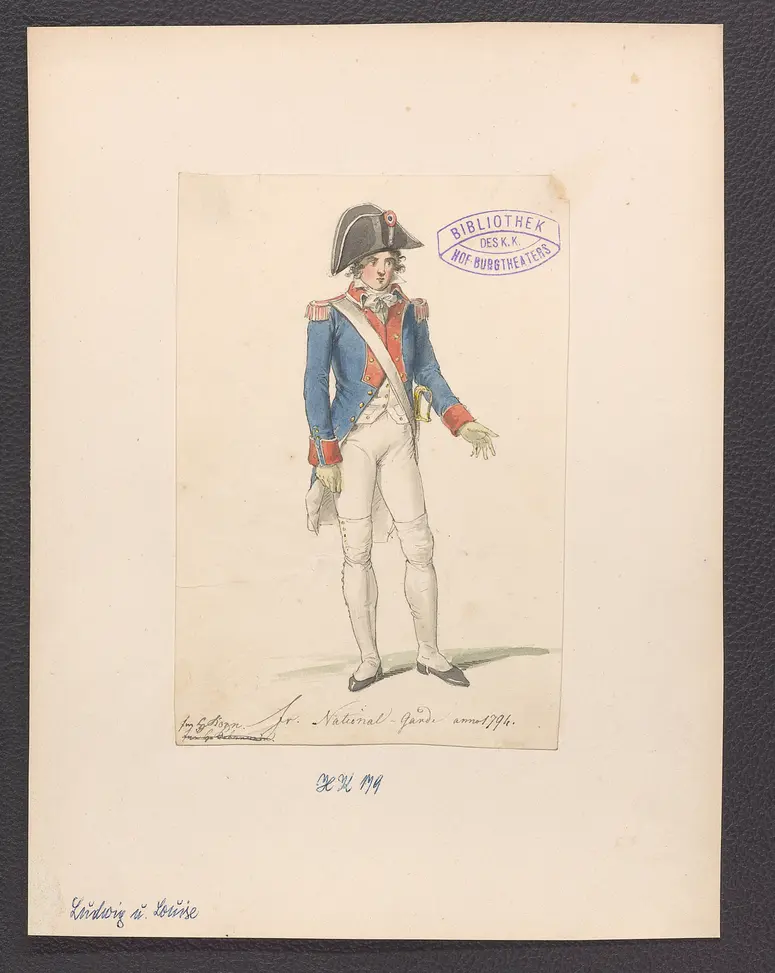 Ludwig und Louise, oder Der neunte Thermidor, Titel der Serie: Figurinen des k.k. Hof-Burgtheaters