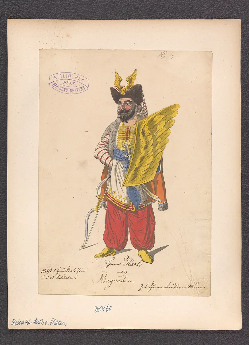 Heinrich Reuß von Plauen, oder Die Belagerung von Marienburg, Titel der Serie: Figurinen des k.k. Hof-Burgtheaters